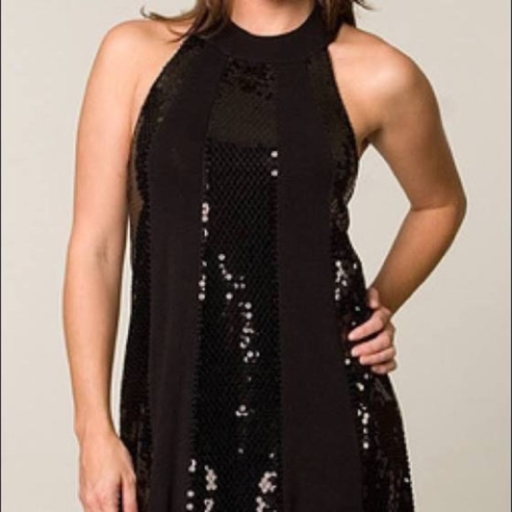 LaROK black sequin dress